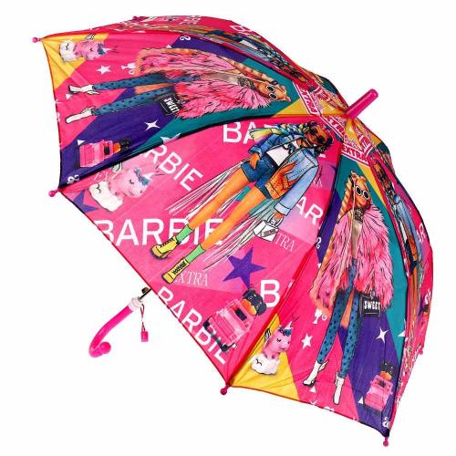 Детский зонт полуавтомат Барби 45 см Играем Вместе